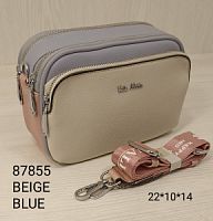 87885 BEIGE/BLUE Женская сумка  Valle Mitto